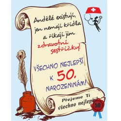 Přání k 50. narozeninám pro Zdravotní sestru