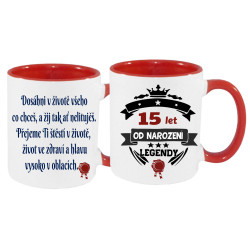 Dárek k 15 narozeninám - Hrnek s motivačním přáním