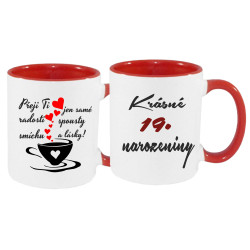 Hrnek k narozeninám - Krásné 19. narozeniny