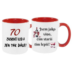 Hrnek k 70 narozeninám  -  zachovej klid a jen tak dále