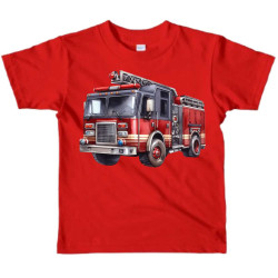 Dětské tričko s hasičským autem