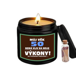 Vonná svíčka – Můj věk 50 let nemá vliv na moje výkony