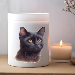 Vonná svíčka s potiskem černé kočky