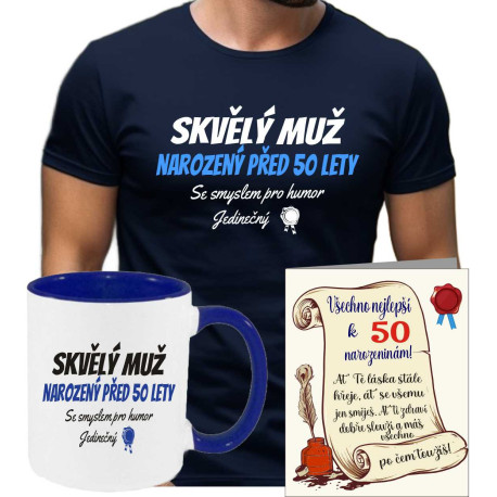 Pánské tričko - Skvělý muž narozený před 50 lety