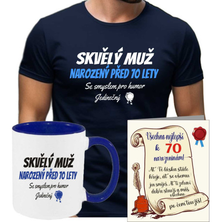 Pánské tričko - Skvělý muž narozený před 70 lety