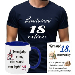 Pánské tričko - 18 let limitovaná edice s přáním k 18 narozeninám