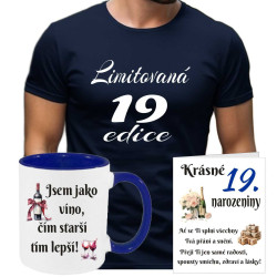 Pánské tričko - 19 let limitovaná edice s přáním k 19 narozeninám