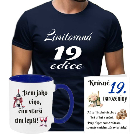 Pánské tričko - 19 let limitovaná edice s přáním k 19 narozeninám