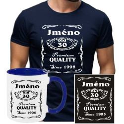 Pánské tričko k 30. narozeninám - S volbou jména v motivu Jack Daniels.