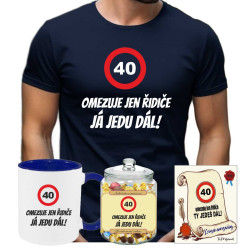 Pánské narozeninové tričko - 40 omezuje jen řidiče