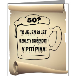 Vtipné přání k 50 narozeninám pro pivaře