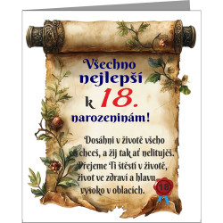 Blahopřání k 18 narozeninám - Dosáhni v životě všeho co chceš