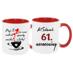 Hrnek k 61. narozeninám – Krásné 61 narozeniny