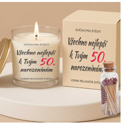 Svíčka - Všechno nejlepší k tvým 50 narozeninám