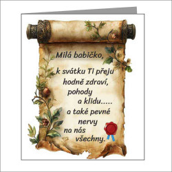 Krásné přání k svátku pro babičku