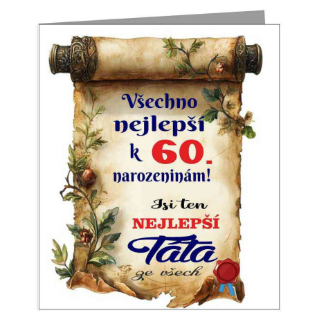 Blahopřání k 60 narozeninám pro tátu