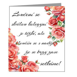 Přání pro kolegyni k odchodu do důchodu - Loučení