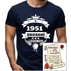 Pánské tričko - Rok 1951 zrození legendy
