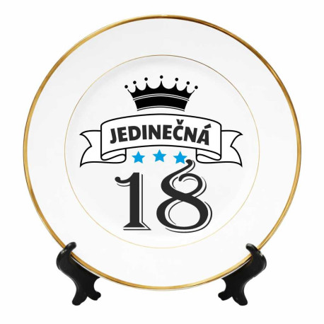 Talíř k 18. narozeninám - 18 let jedinečná