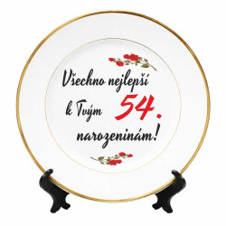 Talíř k 54. narozeninám s přáním