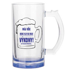 Sklenice na pivo k 54 narozeninám - Můj věk nemá vliv na moje výkon