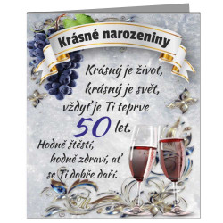 Vtipné přání k 50 narozeninám - Krásný je život