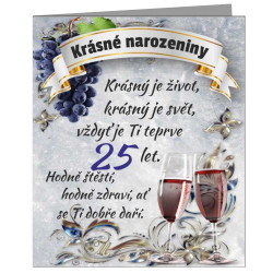 Vtipné přání k 25 narozeninám - Krásný je život