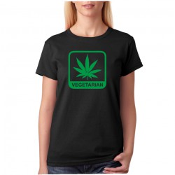 Dámské tričko Vegetarian Marihuana