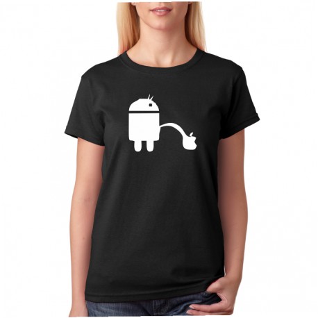 Android Vs Apple  - Dámské Tričko s vtipným potiskem
