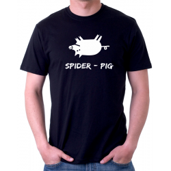 Pánské vtipné tričko s potiskem Spider Pig.