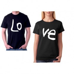 Párové trička pro zamilované páry. Trička s potiskem Love, ideální dárek k valentýnu.