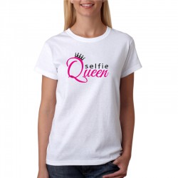 Dámské vtipné tričko s potiskem  Selfie Queen
