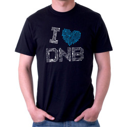 Tričko s potiskem I love DNB. Miluji Drum and Bass