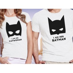 Sada triček pro páry - Batman and cat woman