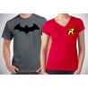 Set  párových triček Batman and Robin. Ideální dárek pro zamilované páry