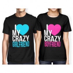 Sada triček pro páry I love my my crazy Girlfriend / Boyfriend