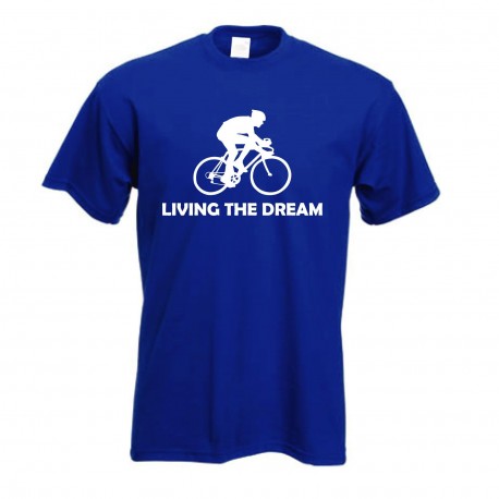 Tričko pro milovníky cyklistiky. Living the dream