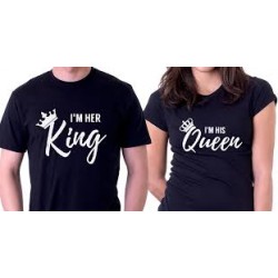 Sada triček pro páry I am her King - I am his Queen