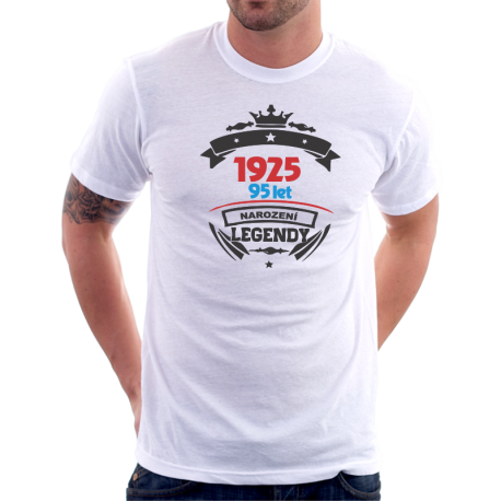 Pánské tričko s potiskem 1925 narození legendy. 