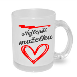 Hrnek - nejlepší manželka v srdíčku. Dárek k Valentýnu pro manželku