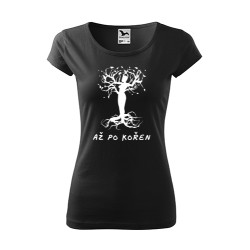 Dámské tričko s potiskem až po kořen