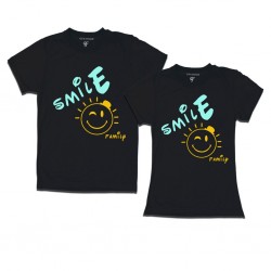 Párová trička s potiskem - Smile family