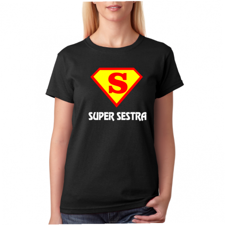 Tričko dámské super sestra ve znaku supermana.