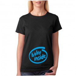 Těhotenské Tričko- Baby Inside - Dámské  Tričko s vtipným potiskem