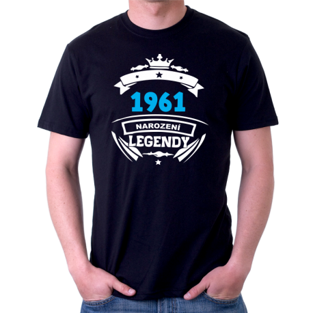 Pánské tričko s potiskem 1961 narození legendy. 