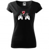 Gamepad Love - zamilované dámské nejen valentýnské tričko
