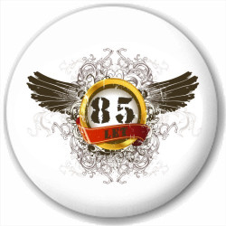 Kulatá placka s potiskem 85 let