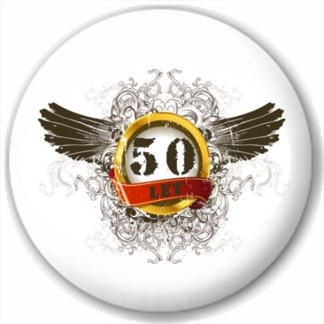 Kulatá placka s potiskem 50 let