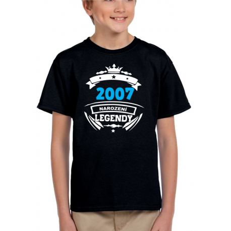 Dětské narozeninové tričko 2007 narození legendy.