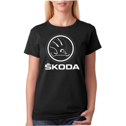 Dámské tričko s potiskem loga automobilu Škoda